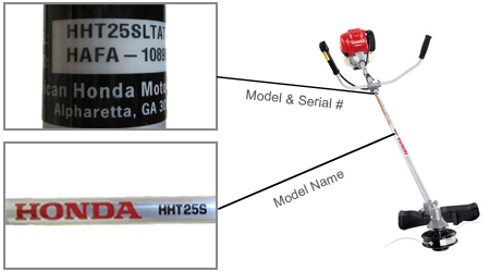 Honda Trimmer Model Locator